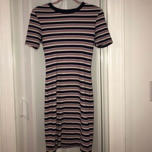 Stripped bodycon dress